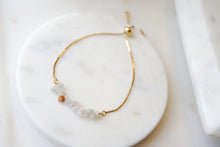 Load image into Gallery viewer, Morganite "ANGELEA" tumbled stone necklace and bracelets.
