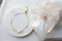 Load image into Gallery viewer, Moonstone "COSIMA" tumbled stone necklace and bracelets.
