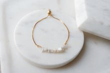 Load image into Gallery viewer, Moonstone "COSIMA" tumbled stone necklace and bracelets.
