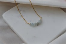 Load image into Gallery viewer, Aqua Marine "DREA" tumbled stone necklace and bracelets.
