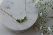 Load image into Gallery viewer, Emerald "SENTA" tumbled stone necklace and bracelets.