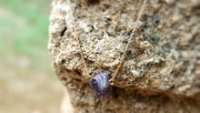 Load image into Gallery viewer, Amethyst RAW 18k. gold plated necklace.

